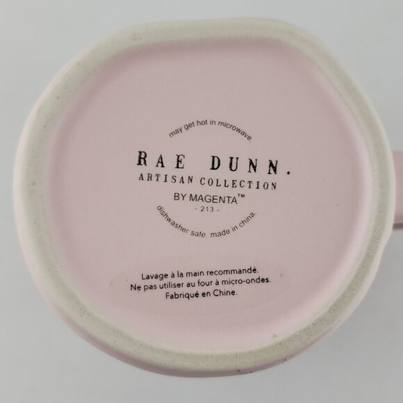 ⭐️2/ $50⭐️ Rae Dunn Artisan  Ceramic Mug Pastel Pink Large Letters LOVE WINS - Picture 8 of 10